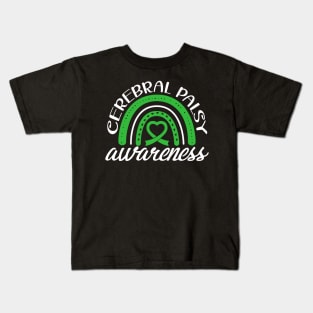 Cerebral Palsy Awareness Cerebral Palsy Rainbow Kids T-Shirt